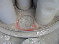 Zementfilter - Verstopfung mit Zementbeton