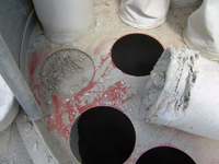 Zementfilter - Wechsel verstopfter Filterschläuche